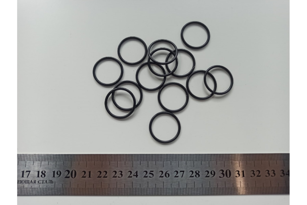 Кольцо металл 18 мм Черный М-24