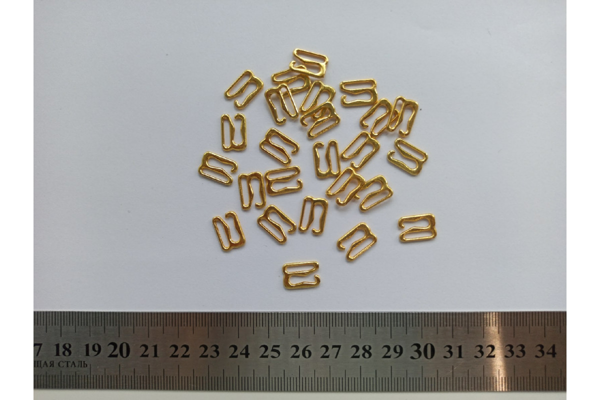 Крючок металл 10 мм Золото М-23