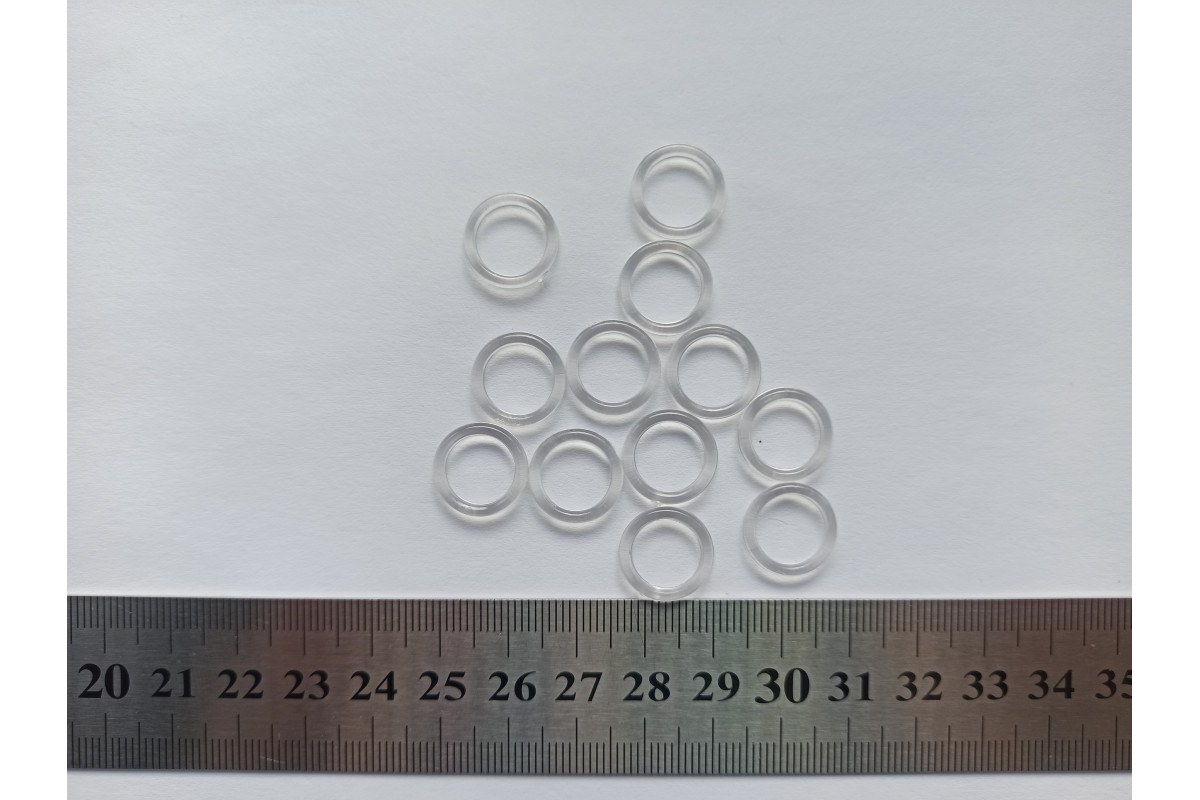 Кольцо Пластик 10 мм Прозрачные Пл-11