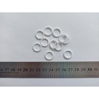 Кольцо Пластик 10 мм Белые Пл-8