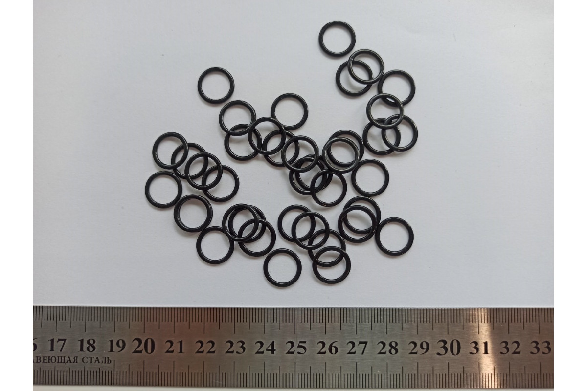 Кольцо металл 10 мм Черный